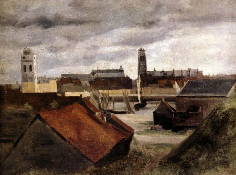 Corot Camille Dunkerque,les bassins de peche